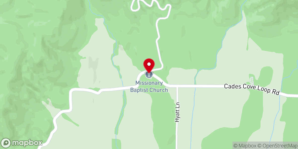 Map showing location of Missionary Baptist Church