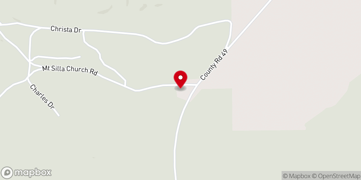 Map showing location of Mount Scilla Church