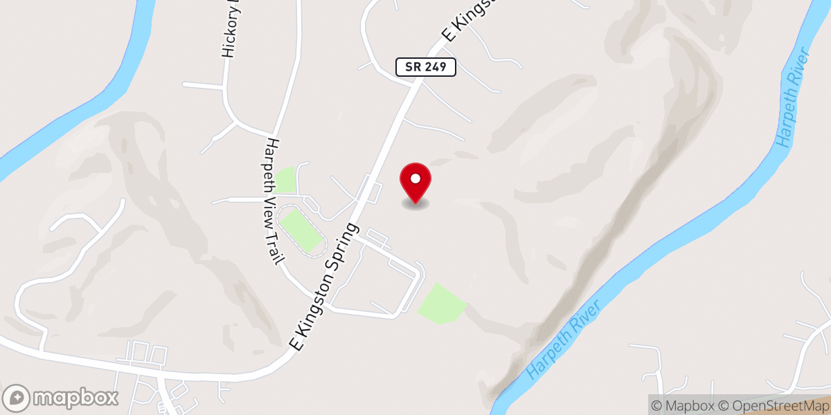Map showing location of Westview Baptist Church