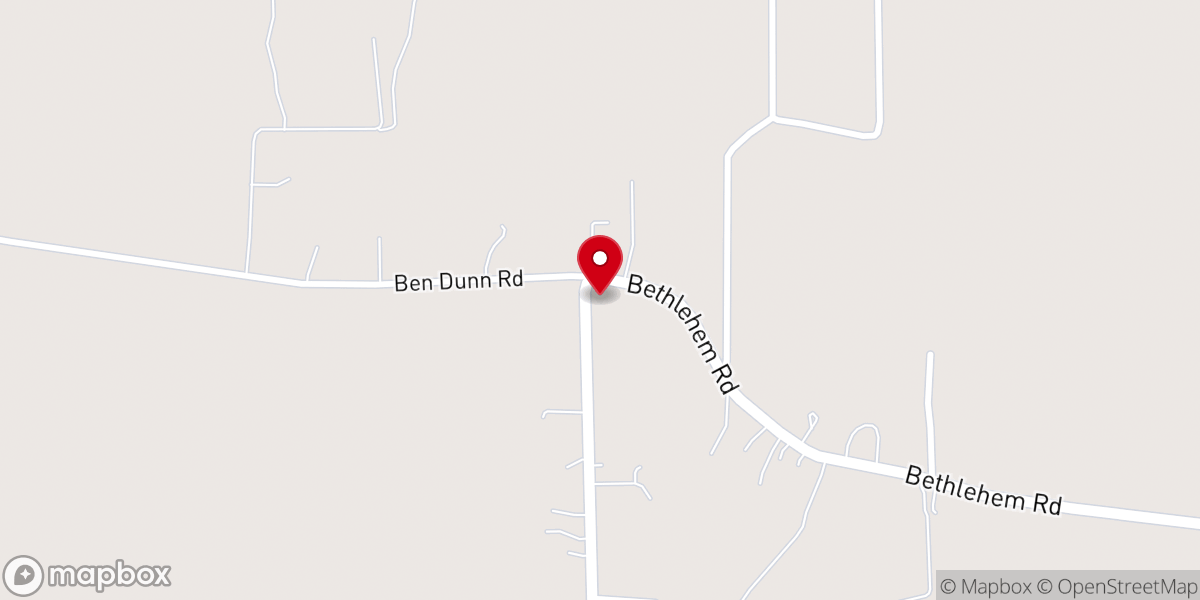 Map showing location of Lancewood Baptist Church
