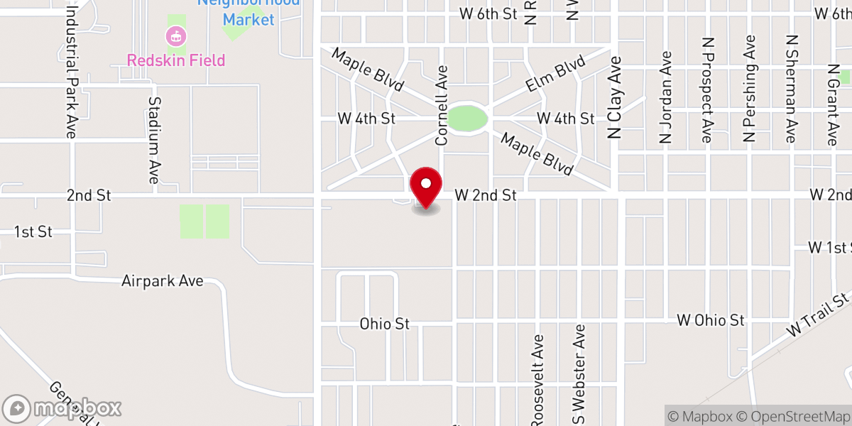 Map showing location of Trinity missionary baptist church
