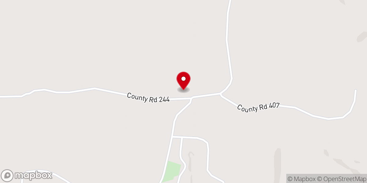 Map showing location of Mount Evergreen Church