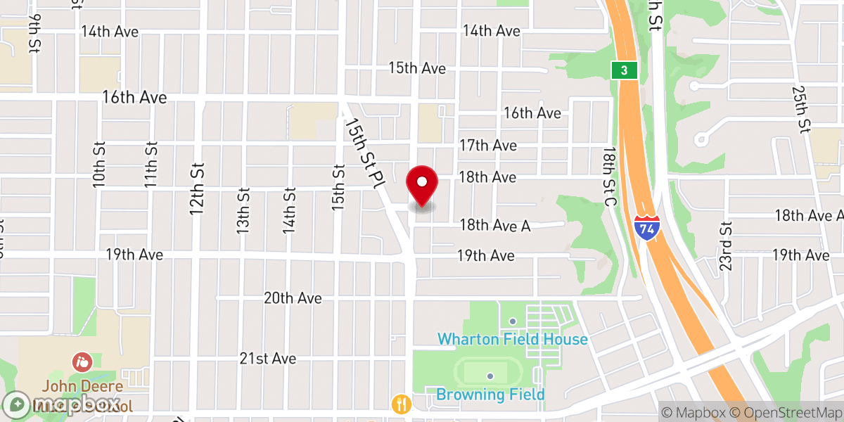 Map showing location of Sacred City Church - Moline
