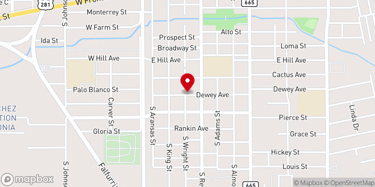 Map showing location of St. Joseph Catholic School