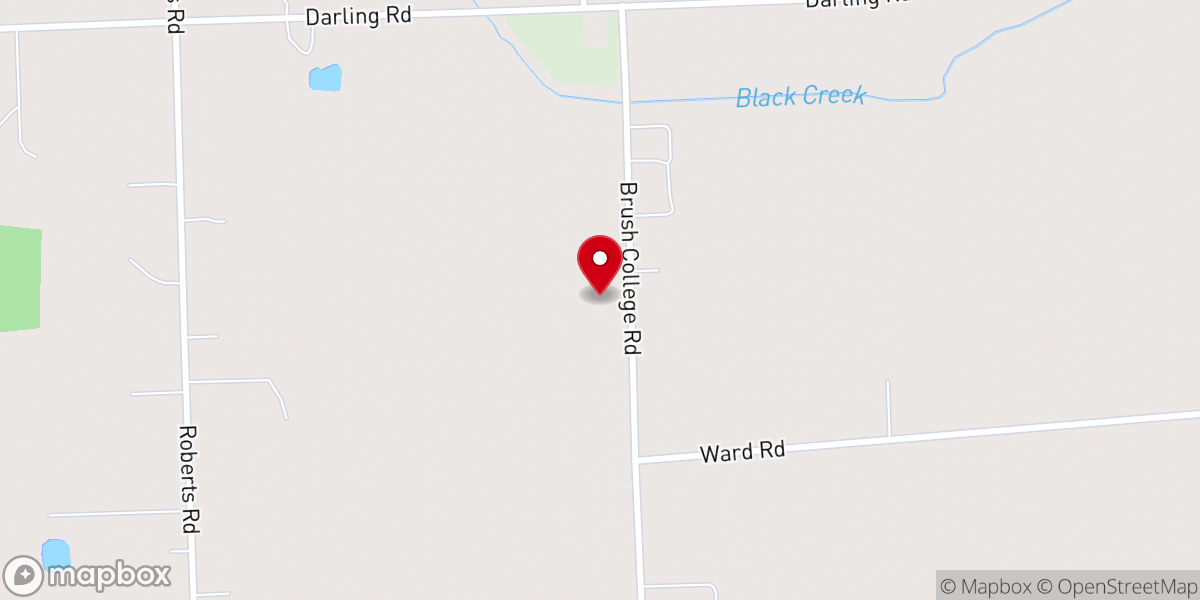 Map showing location of Fellowship Haven Church