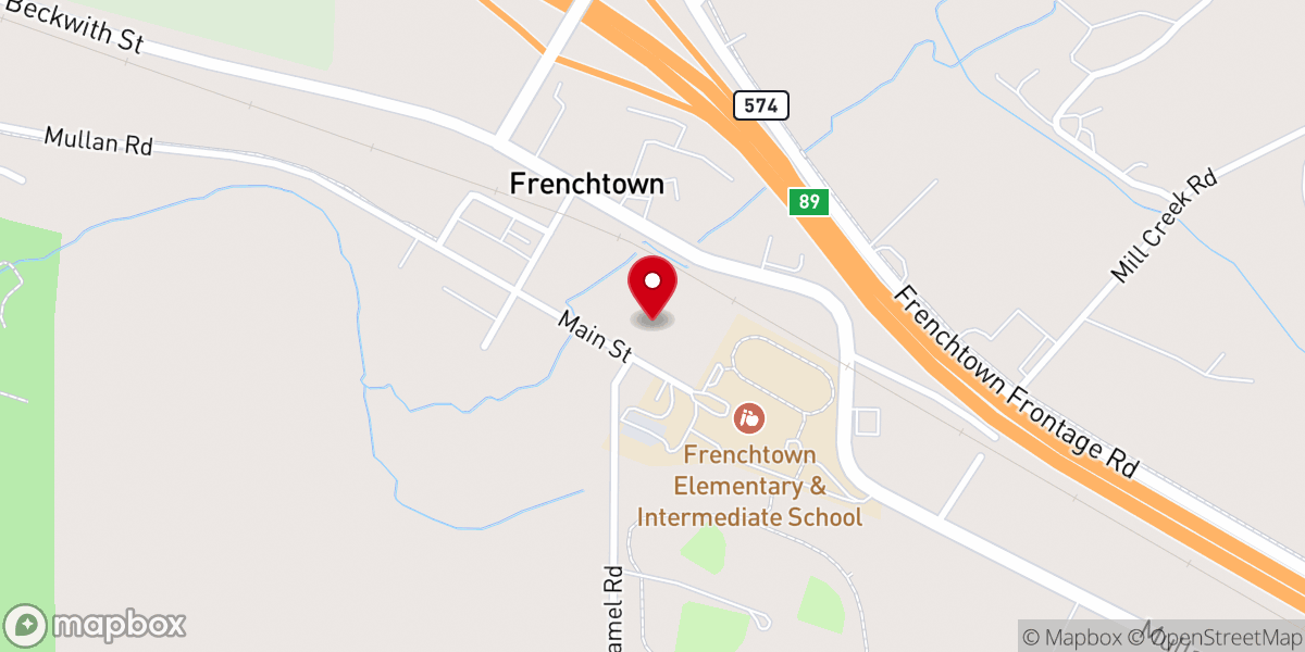 Map showing location of Saint John the Baptist Catholic Church