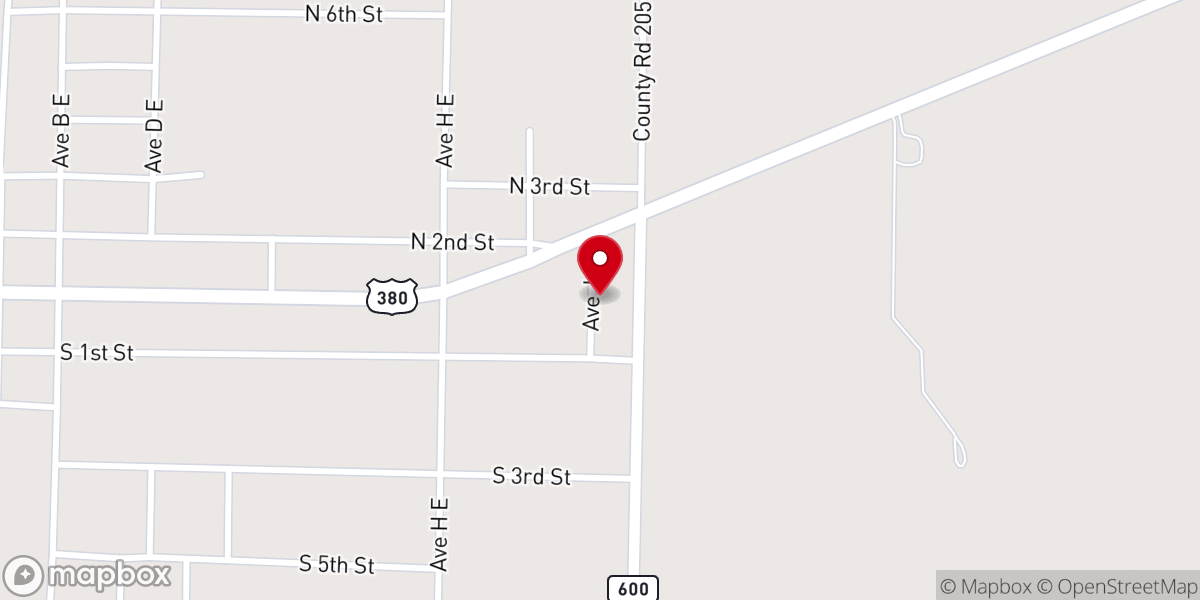 Map showing location of East Side Baptist Church Parsonage