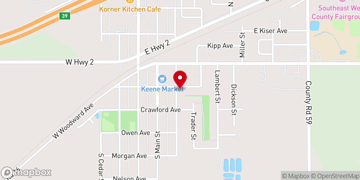 Map showing location of Holy Family Catholic Church