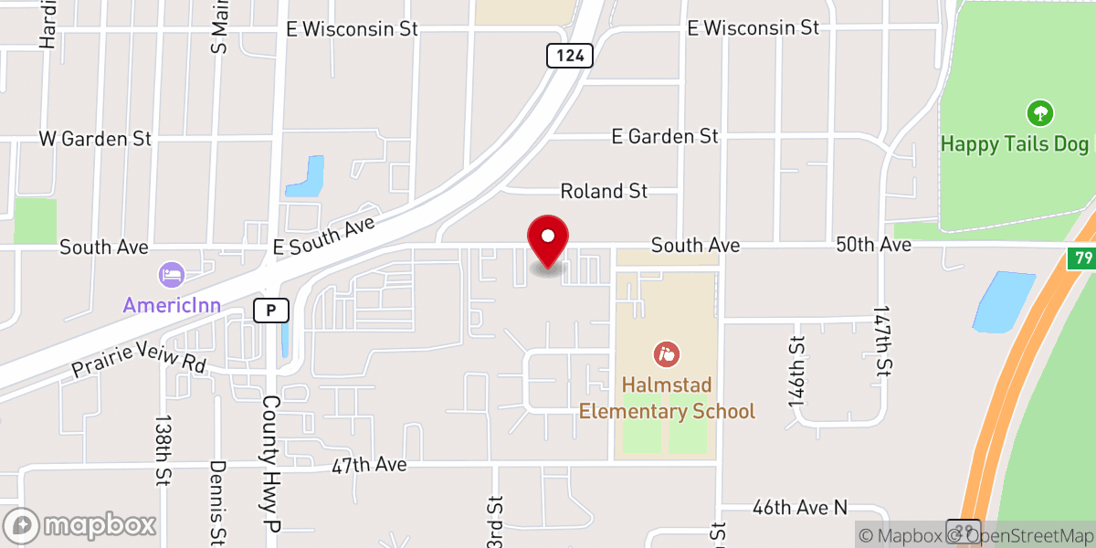 Map showing location of Chippewa Valley Bible Church