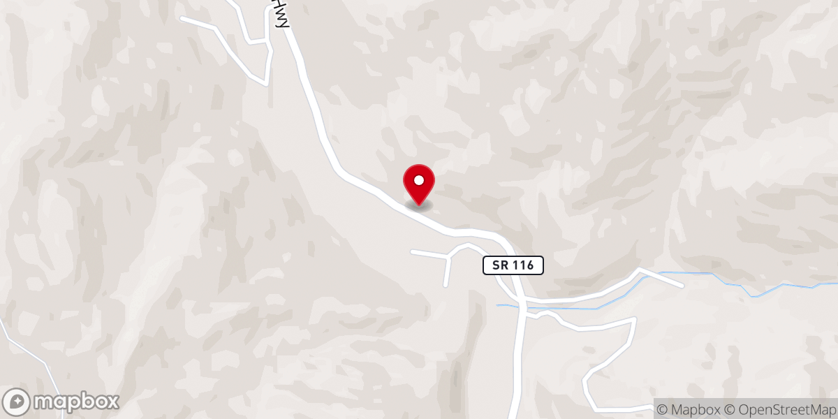 Map showing location of Rock Hill Baptist Church