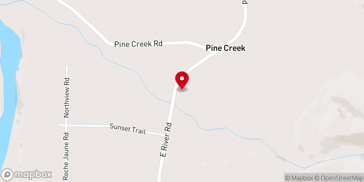 Map showing location of Pine Creek United Methodist Church