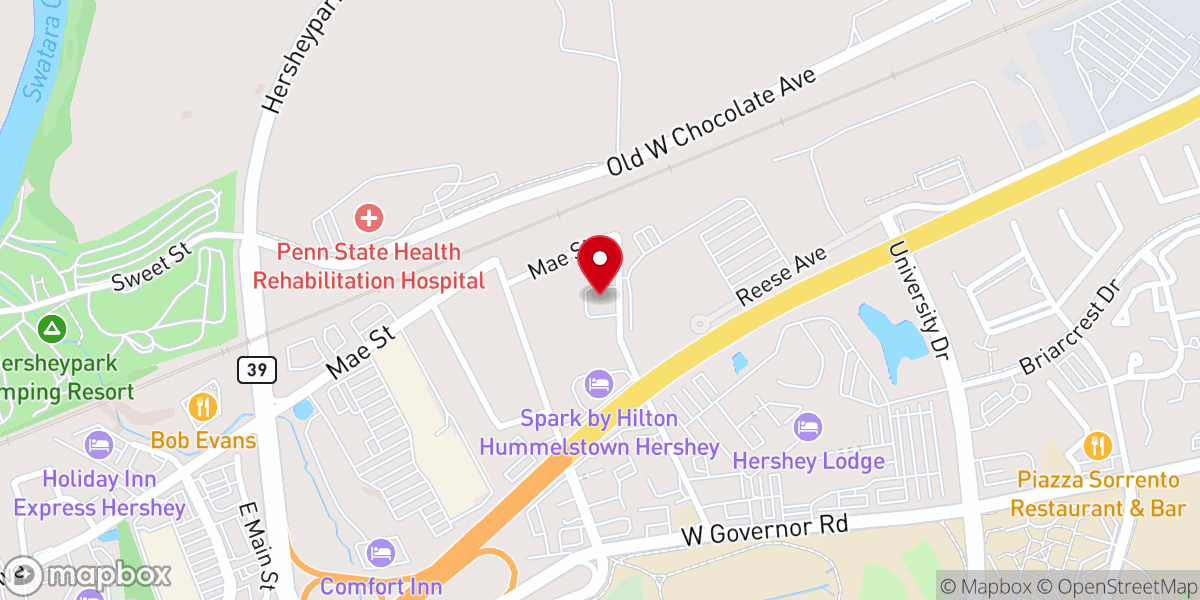 Map showing location of Mountain View Bible Church