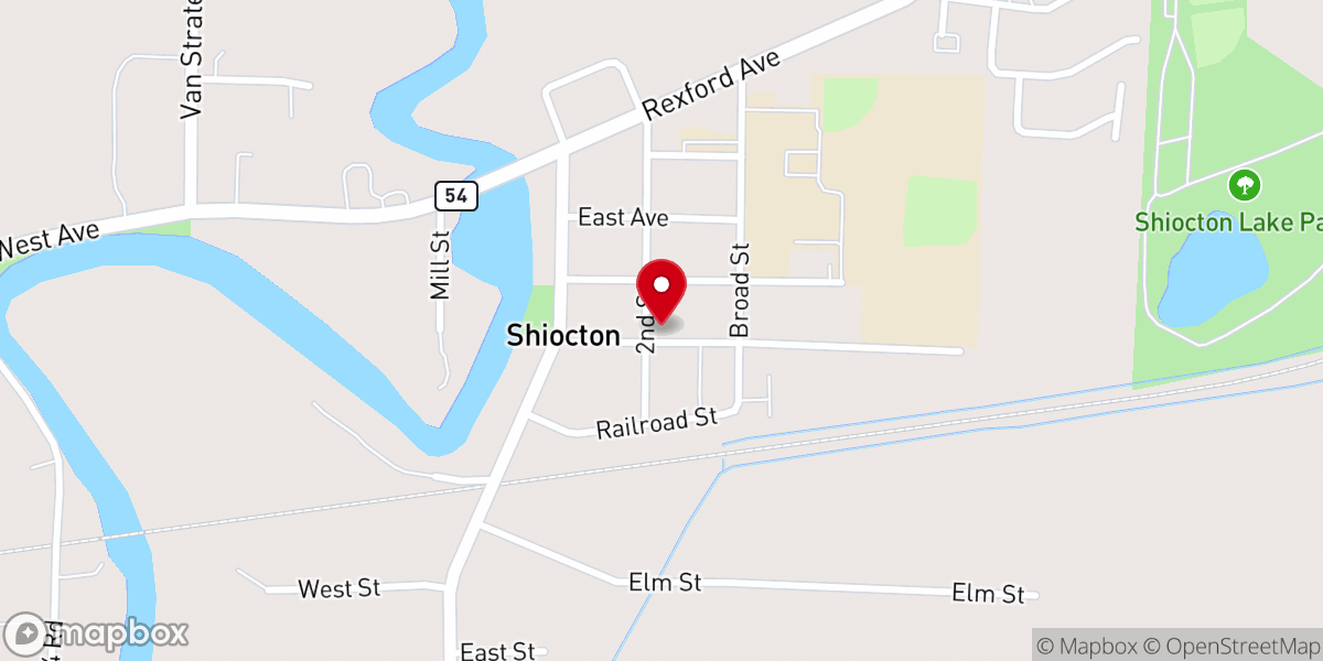 Map showing location of St Denis Parish Hall