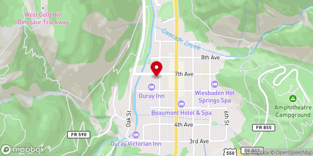 Map showing location of Calvary Assembly of God