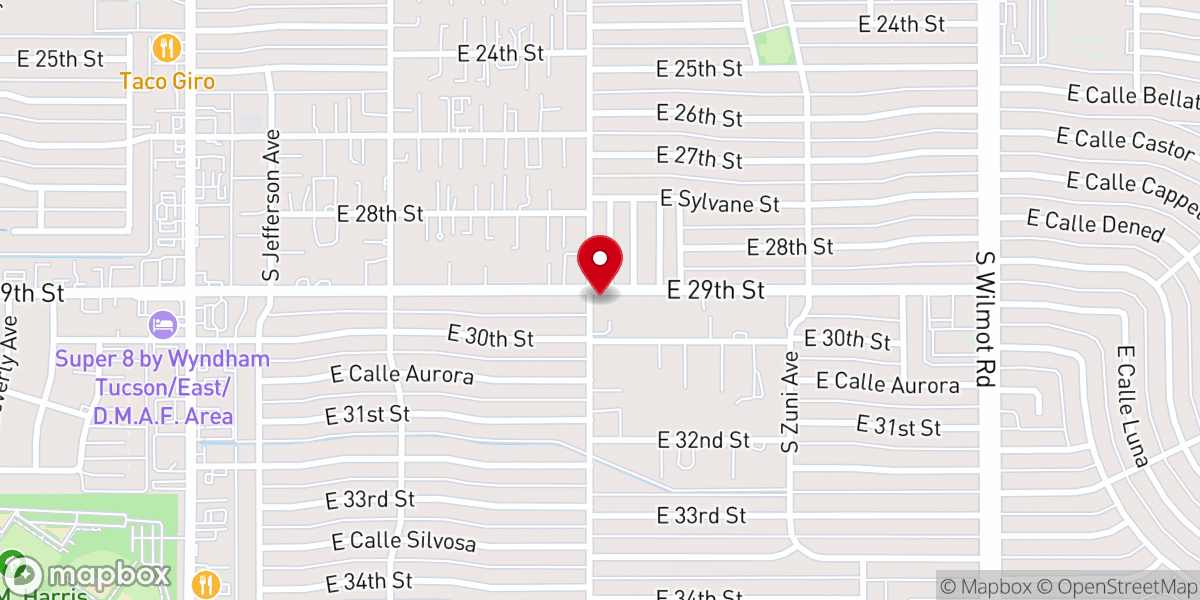 Map showing location of Morningside Baptist Church