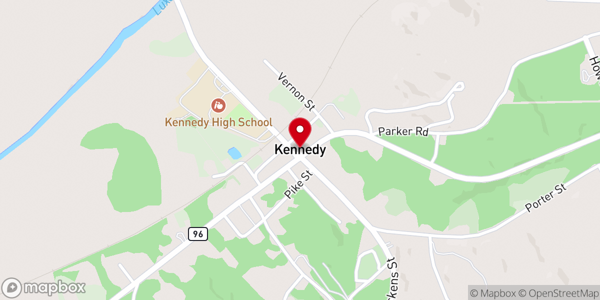 Map showing location of Meadow Branch Church