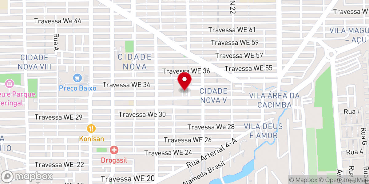 Map showing location of Santuário Santa Rita de Cássia