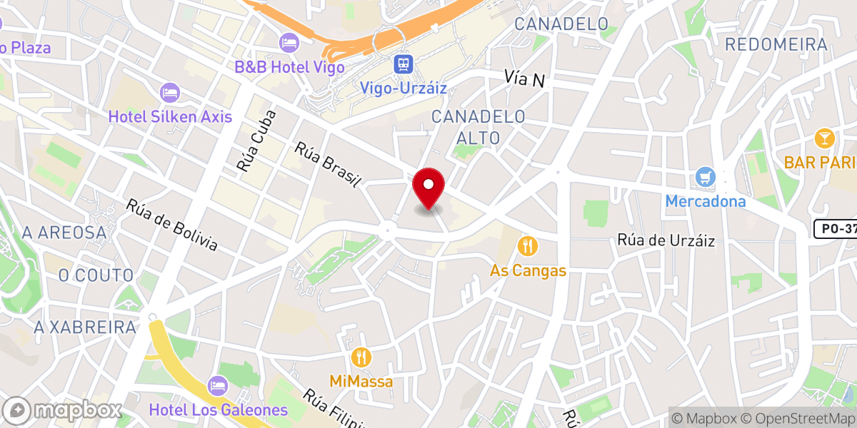 Map showing location of Iglesia Evangélica Libertad