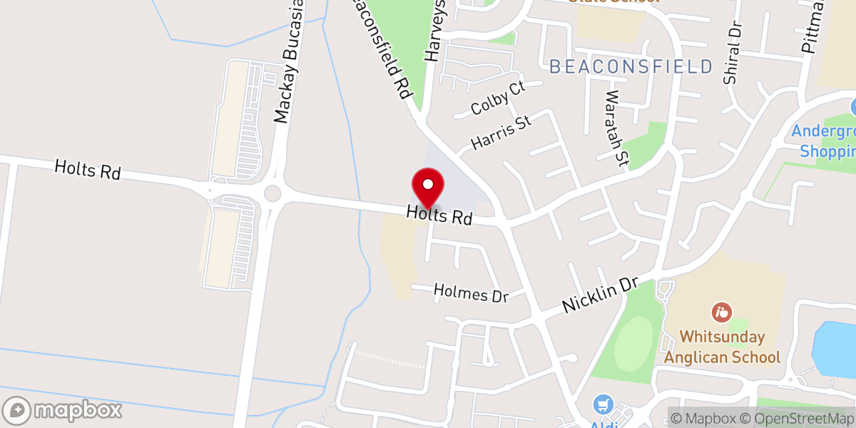 Map showing location of Beaches Baptist Church