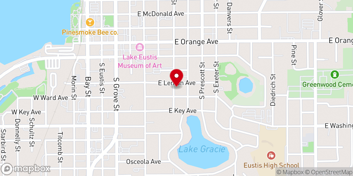 Map showing location of St. Thomas Episcopal Church