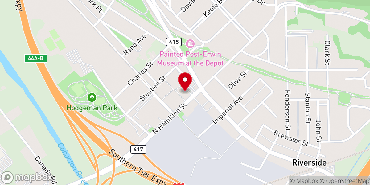 Map showing location of Village Square Apartments