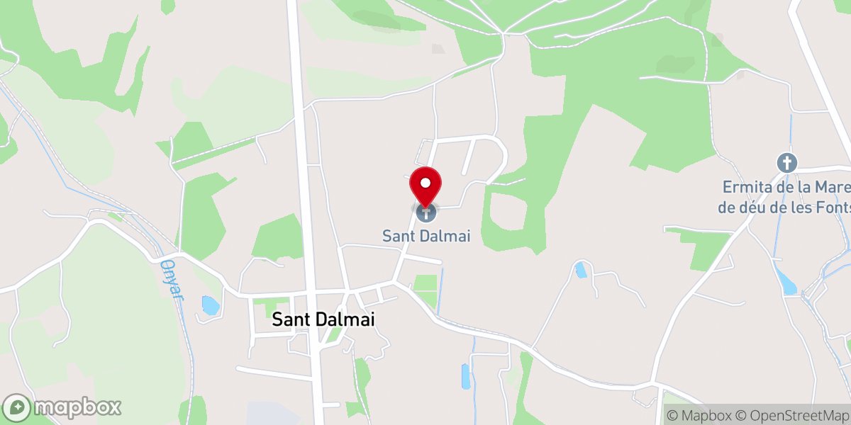 Map showing location of Església de Sant Dalmai