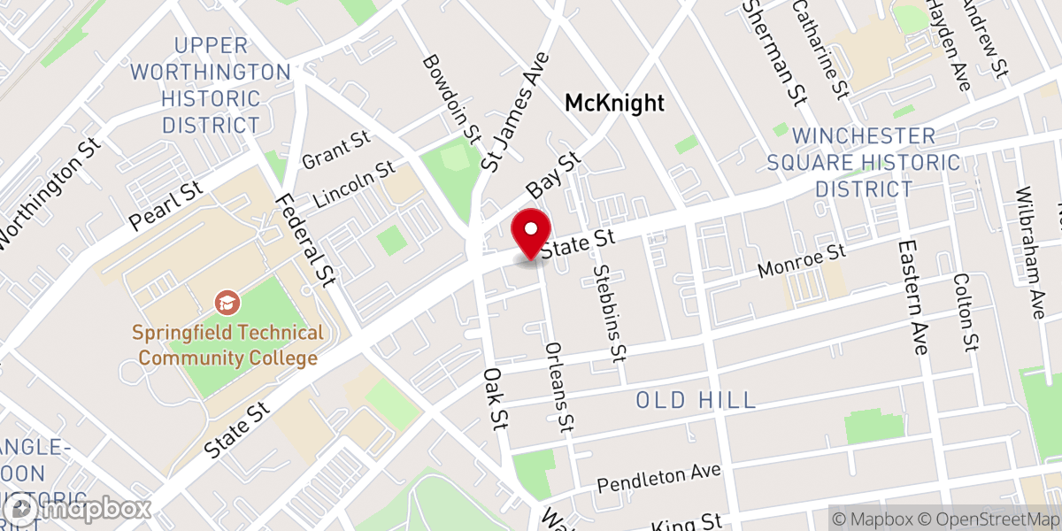 Map showing location of Progressive Community Baptist