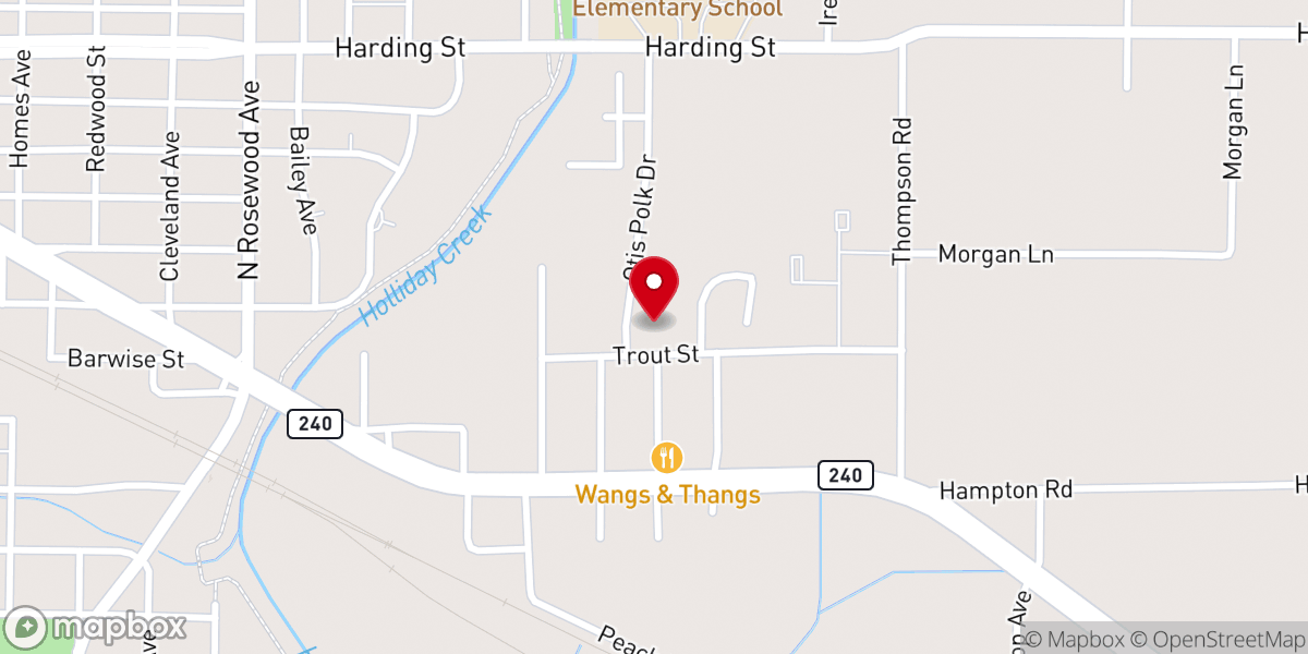 Map showing location of New Haven Christian Center
