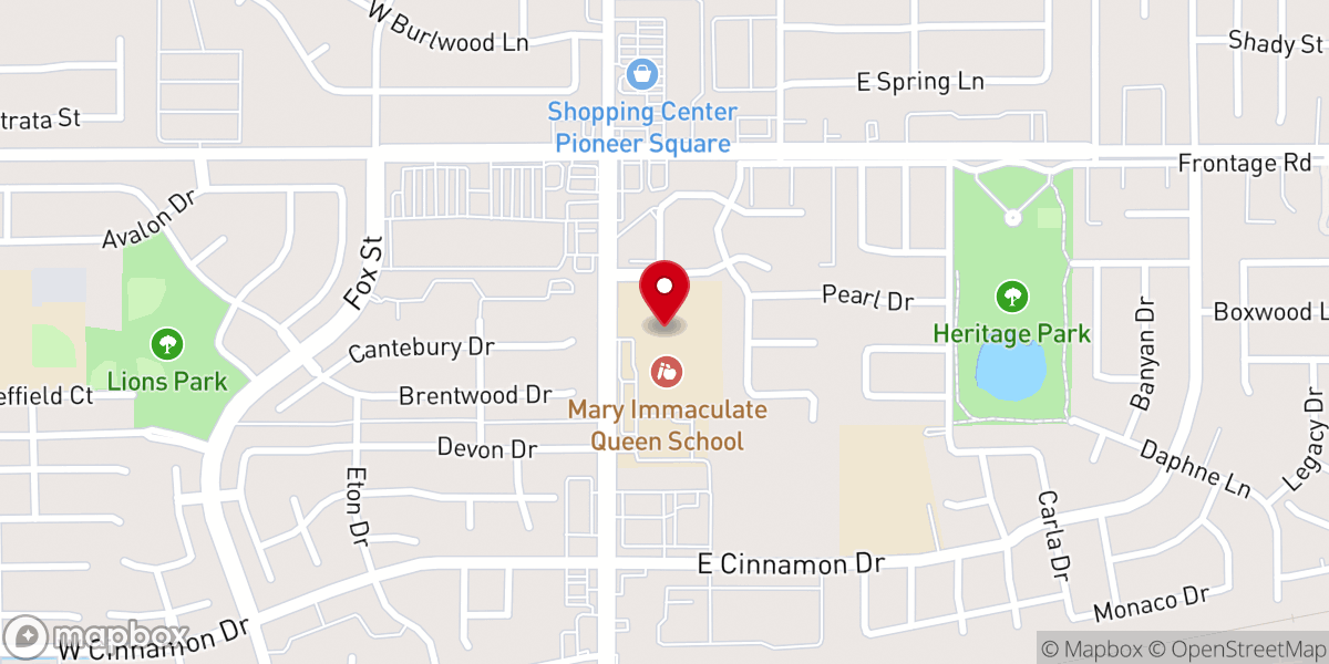 Map showing location of Mary Immaculate Queen School