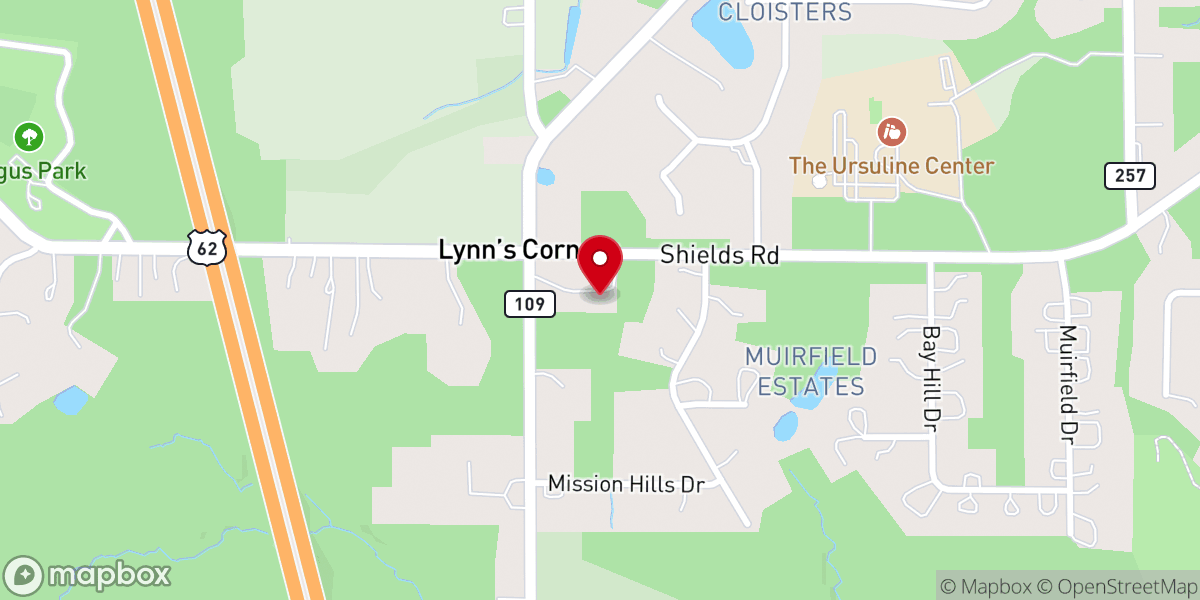 Map showing location of Lucille Orr Ministries Inc