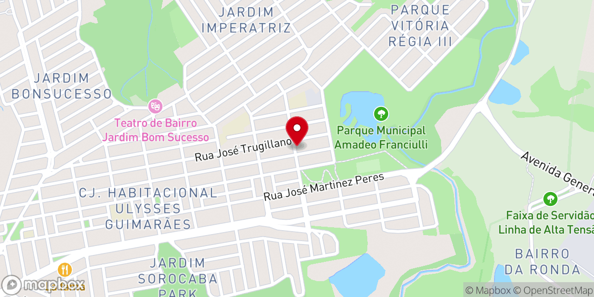 Map showing location of Igreja Pentecostal dos Milagres de Sorocaba