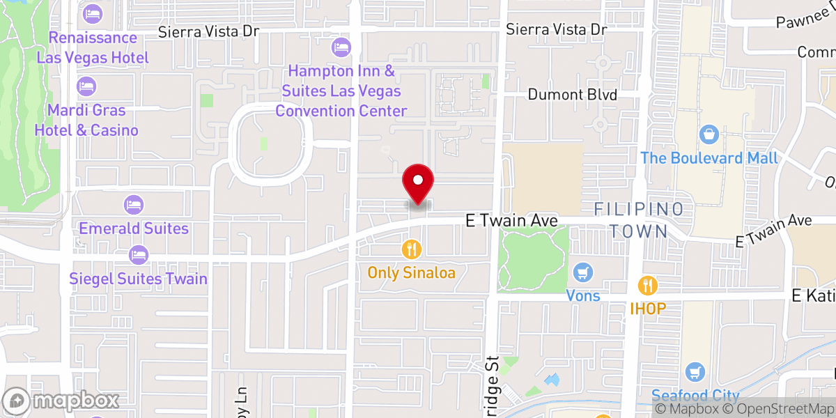 Map showing location of Las Vegas House of Prayer