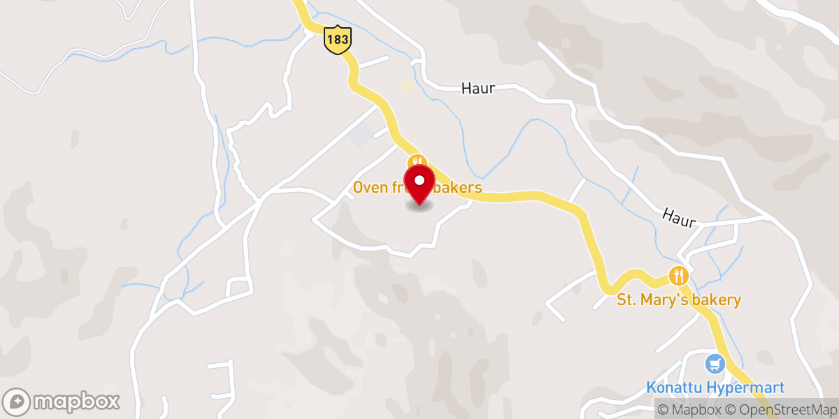 Map showing location of Shalom AG Church (AG Church Mundakkayam)