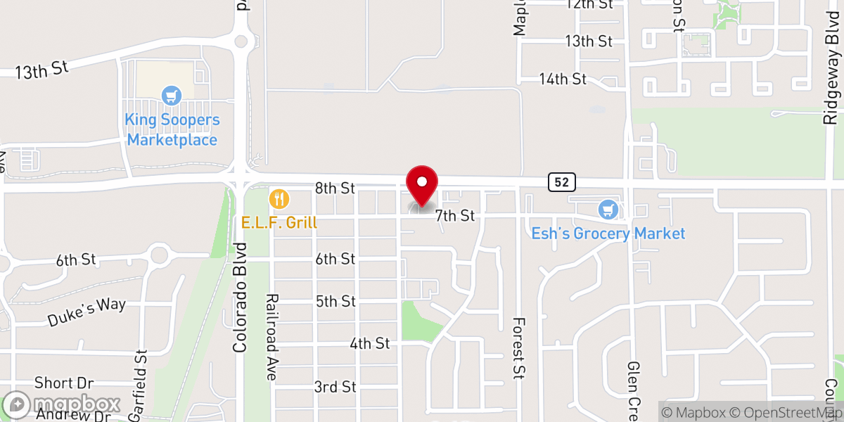 Map showing location of River of Life Community Church