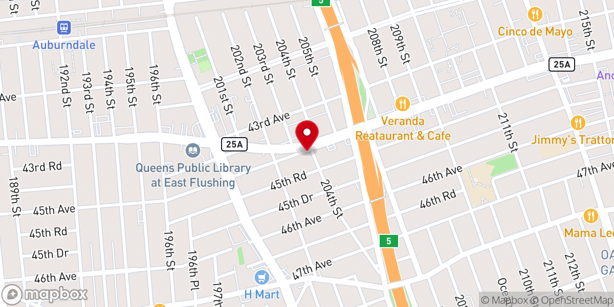 Map showing location of Korean Sung Moon Church