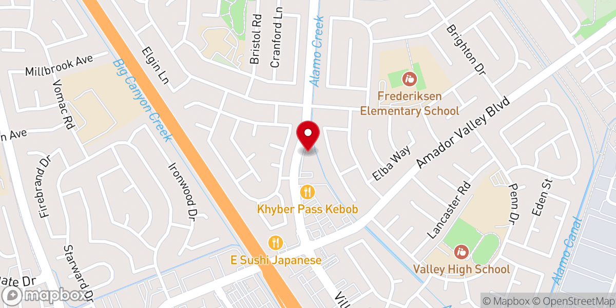 Map showing location of Parkway Fellowship Church