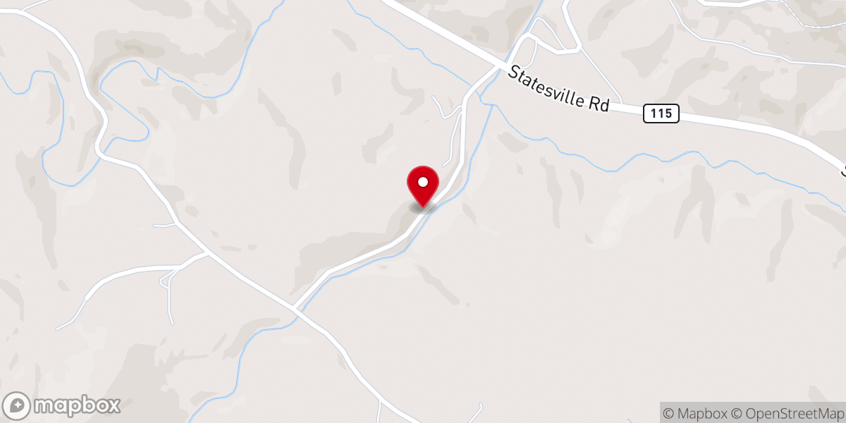 Map showing location of Lewis Church