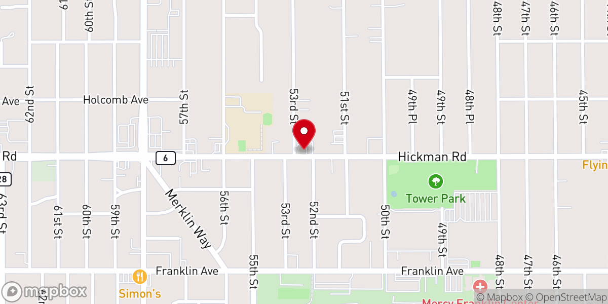 Map showing location of The Church of Jesus Christ