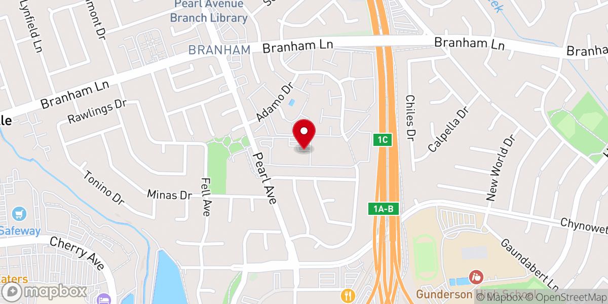Map showing location of Holy Family Catholic Parish & Elementary School