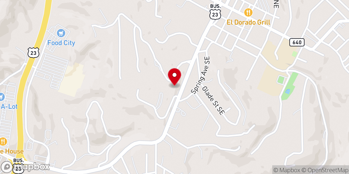 Map showing location of Gladeville Presbyterian Church