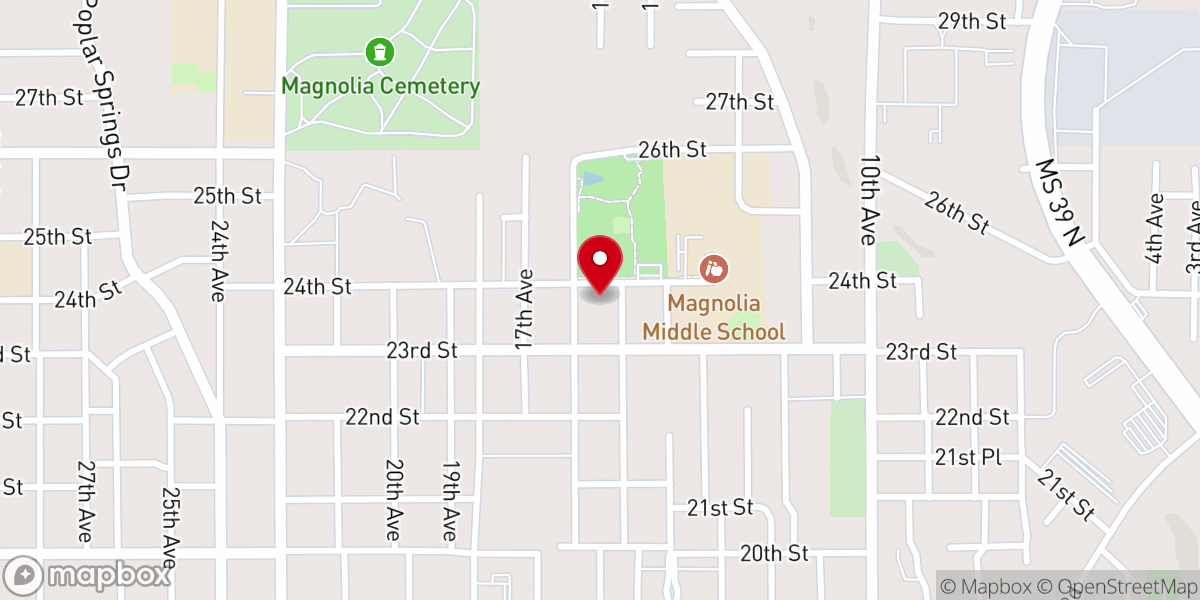Map showing location of New Era Baptist Church