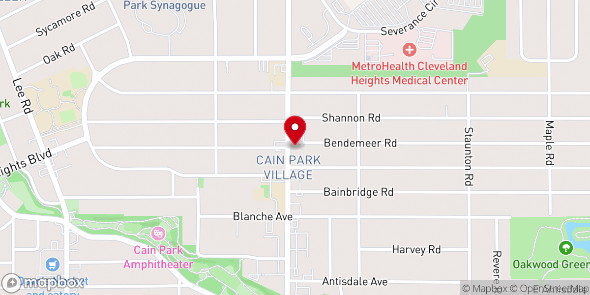 Map showing location of Congregation Shomre Shabbas