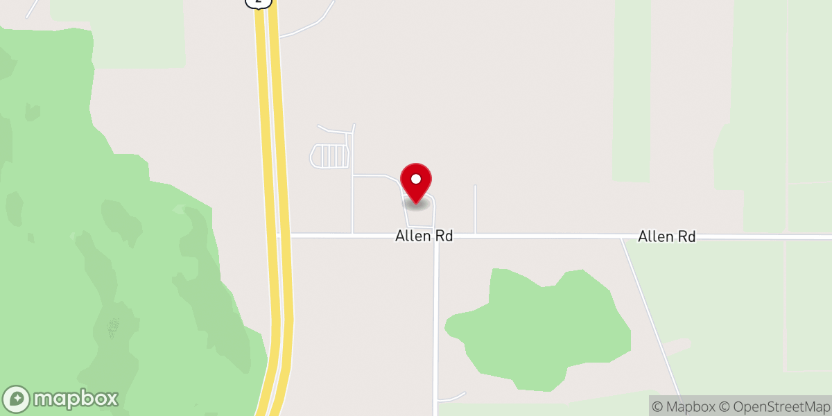 Map showing location of Peaceful Valley Church