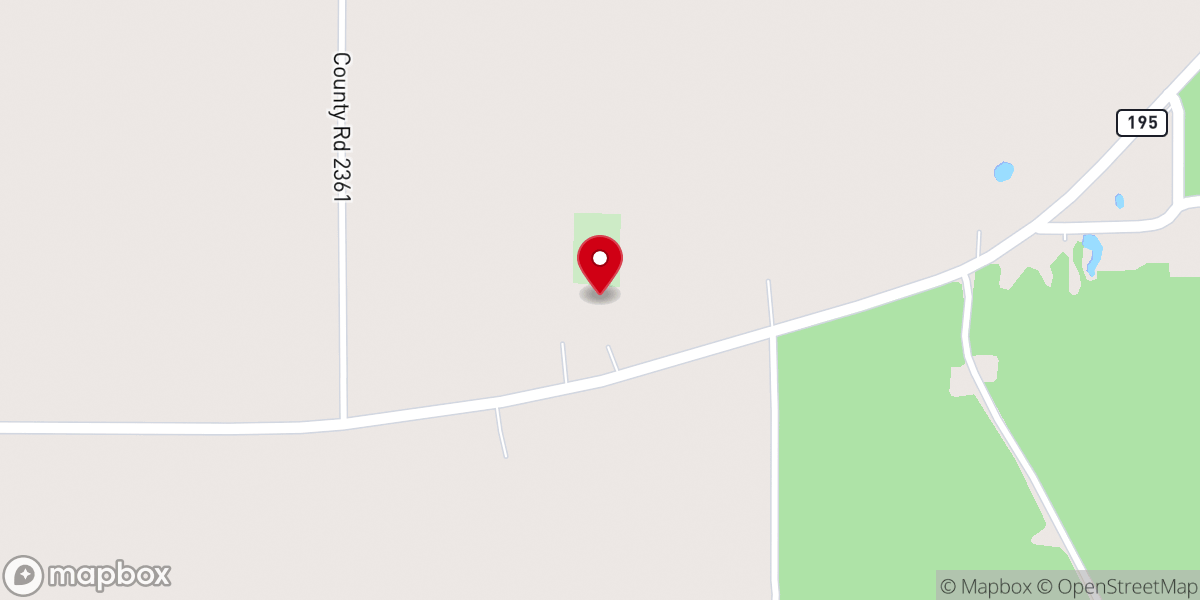 Map showing location of Leesville Church