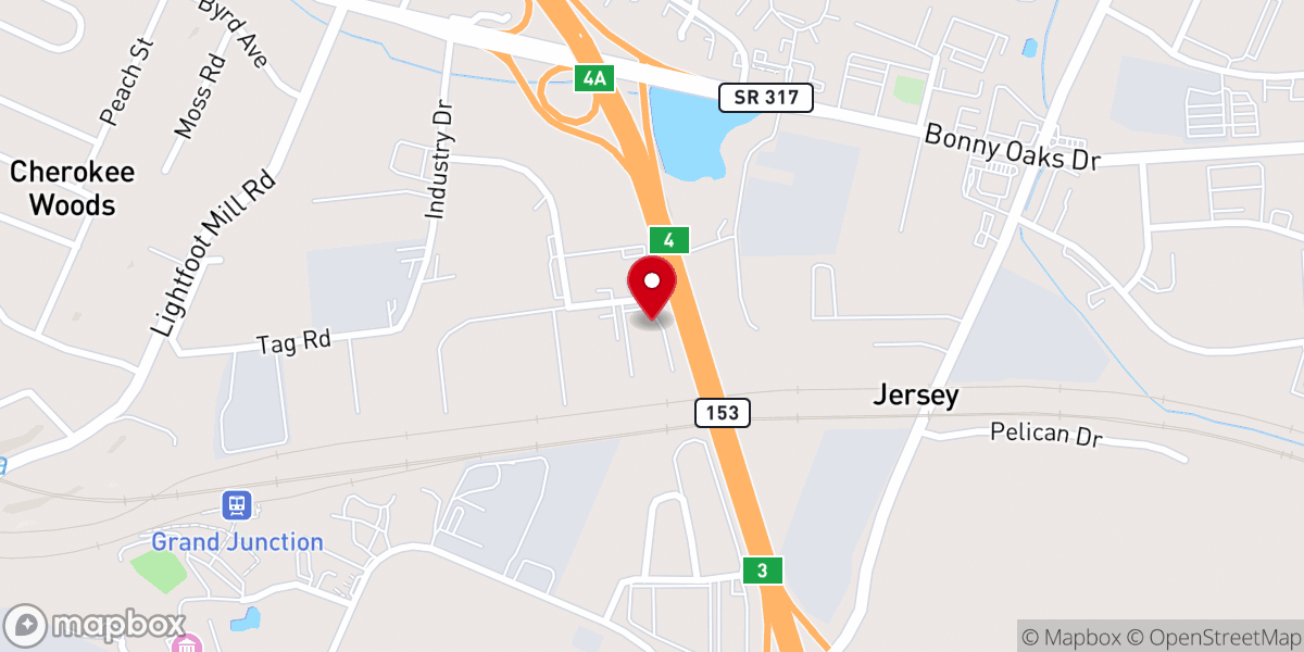 Map showing location of Victory Church