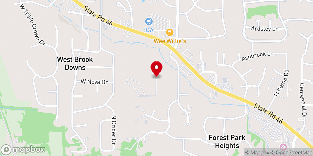 Map showing location of St John the Apostle Catholic Church