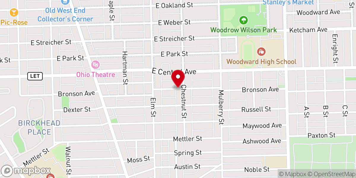 Map showing location of Word of Faith Ministries