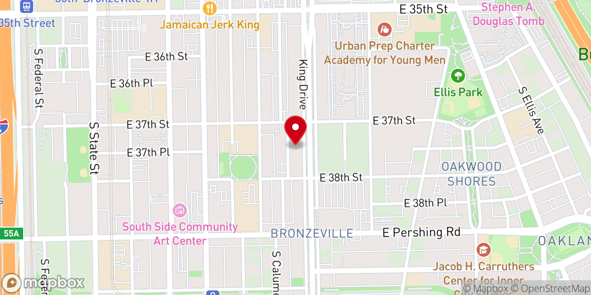 Map showing location of South Park Baptist Church