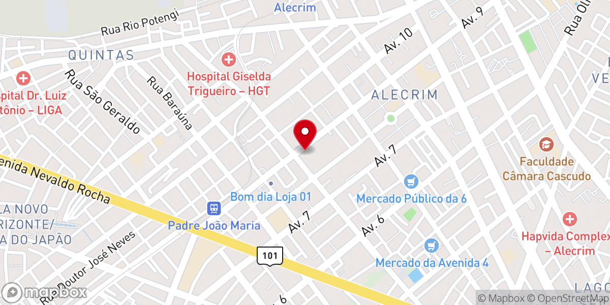 Map showing location of Paróquia de São Sebastião