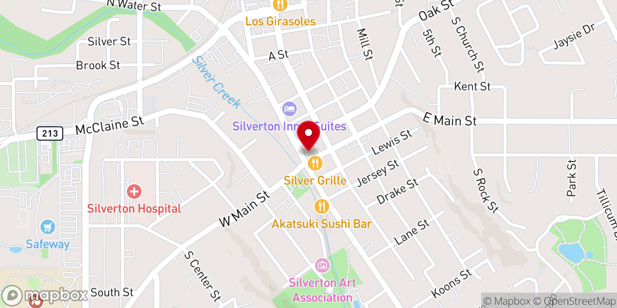 Map showing location of East Valley Vineyard Church